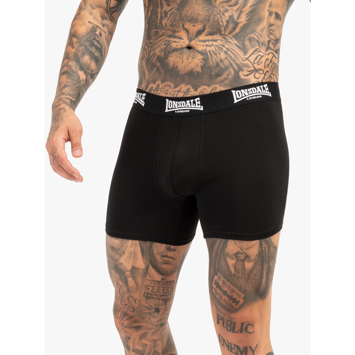 Lonsdale Boxershorts, West Challow, black, XXL