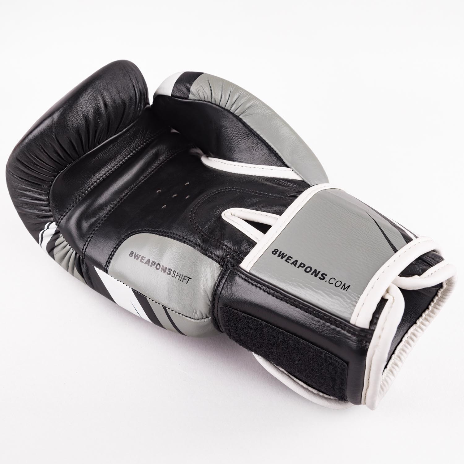 8 WEAPONS Boxing Gloves, Shift, black-white, 16 Oz