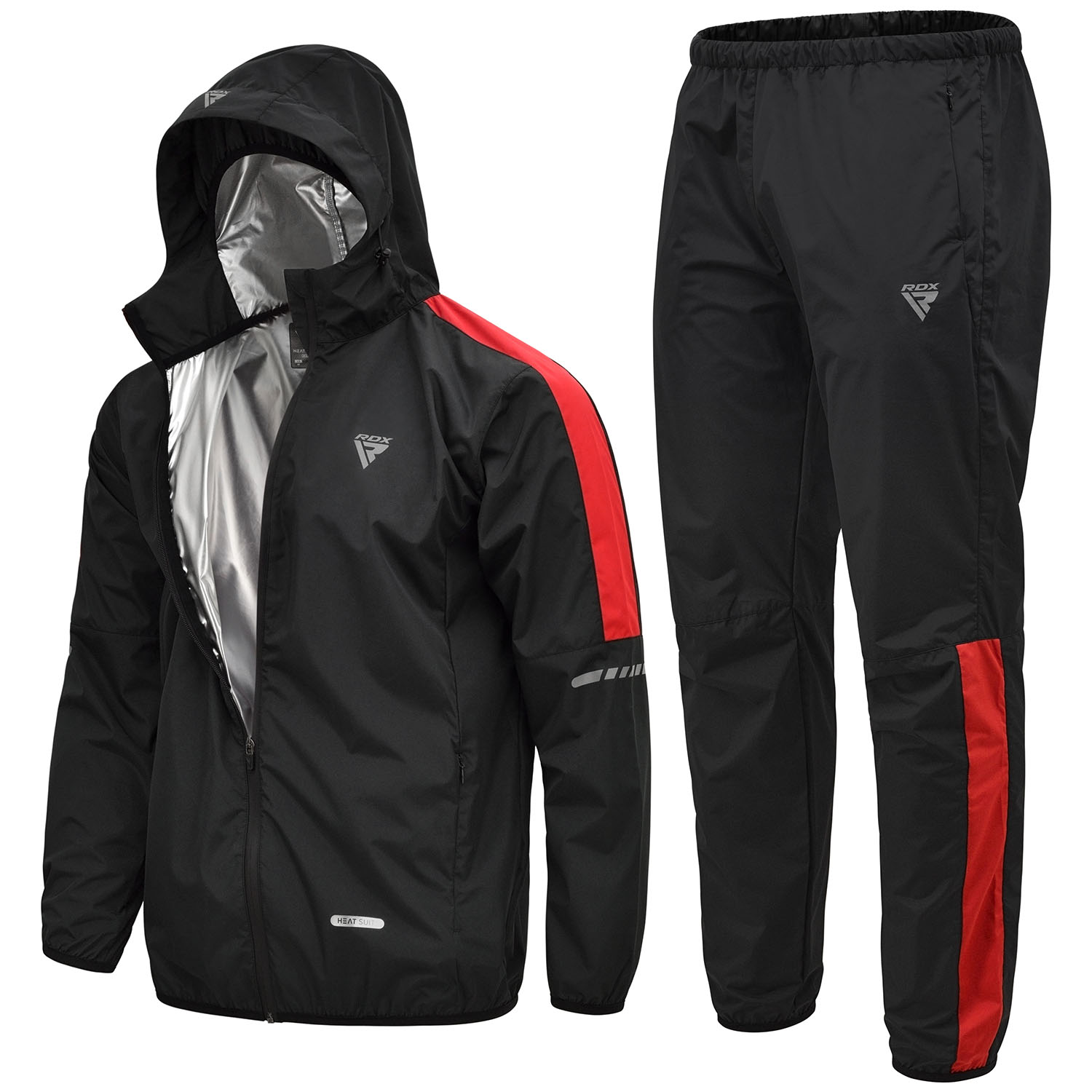 RDX Sweat Suit, H1, black-red, XXL