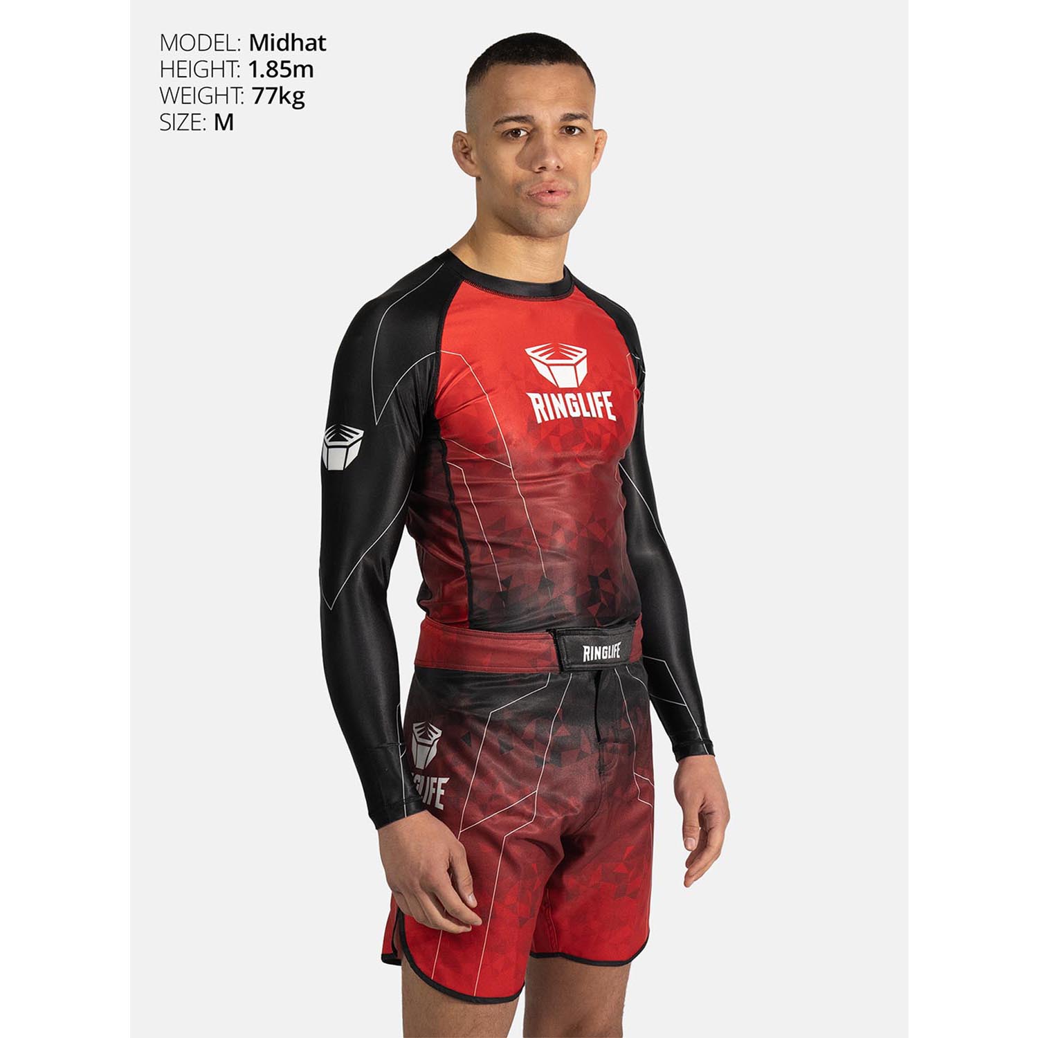 RINGLIFE Rashguard L/S - Transition black-red XL