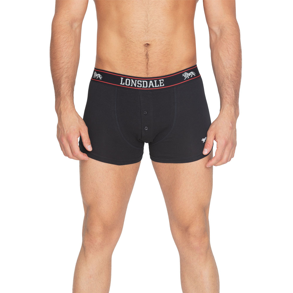 Lonsdale Boxershorts, Oakworth, 2er Pack, black, M