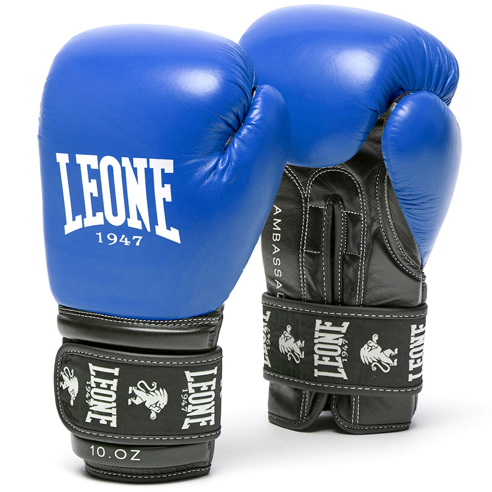 LEONE Boxing Gloves, Ambassador, blue, 16 Oz