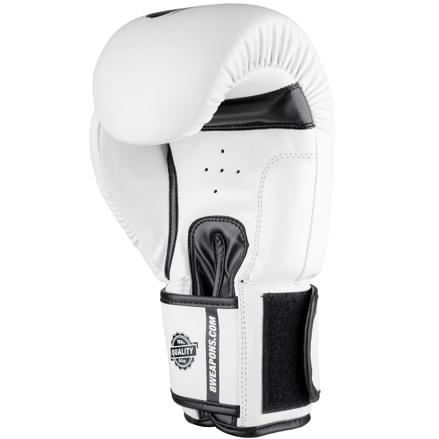 8 WEAPONS Boxing Gloves, Unlimited 2.0, white-black, 12 Oz