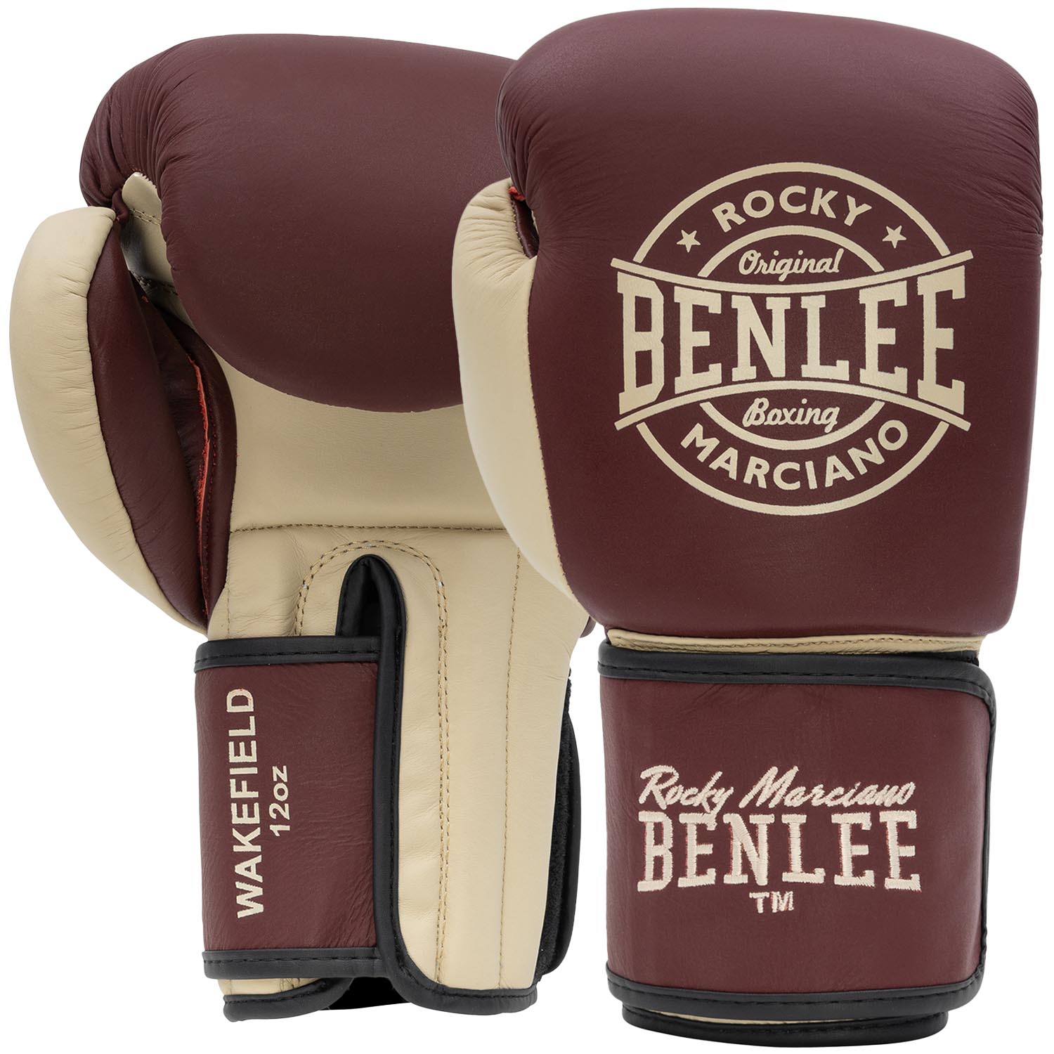 BENLEE Boxhandschuhe, Wakefield, weinrot-beige, 14 Oz