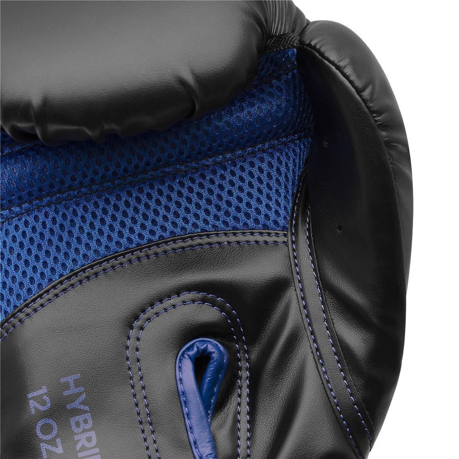 adidas Boxing Gloves, Hybrid, 80, black-blue, 16 Oz