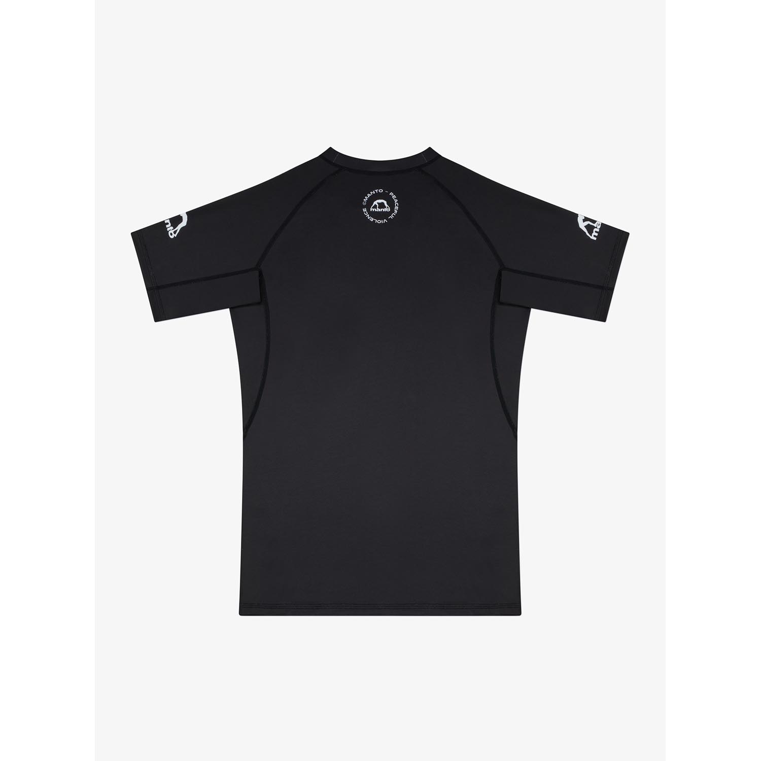 MANTO Rashguard, S/S, Ranked 25, black, XXL