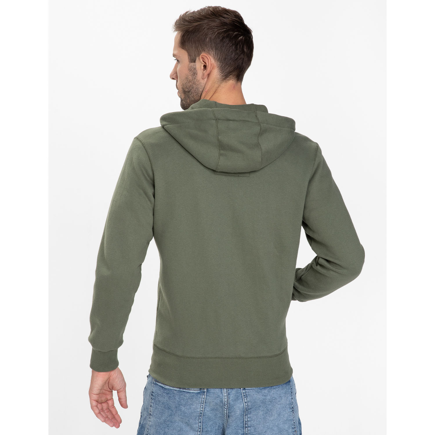 Pit Bull West Coast Zip Hoody, Small Logo, olive, L