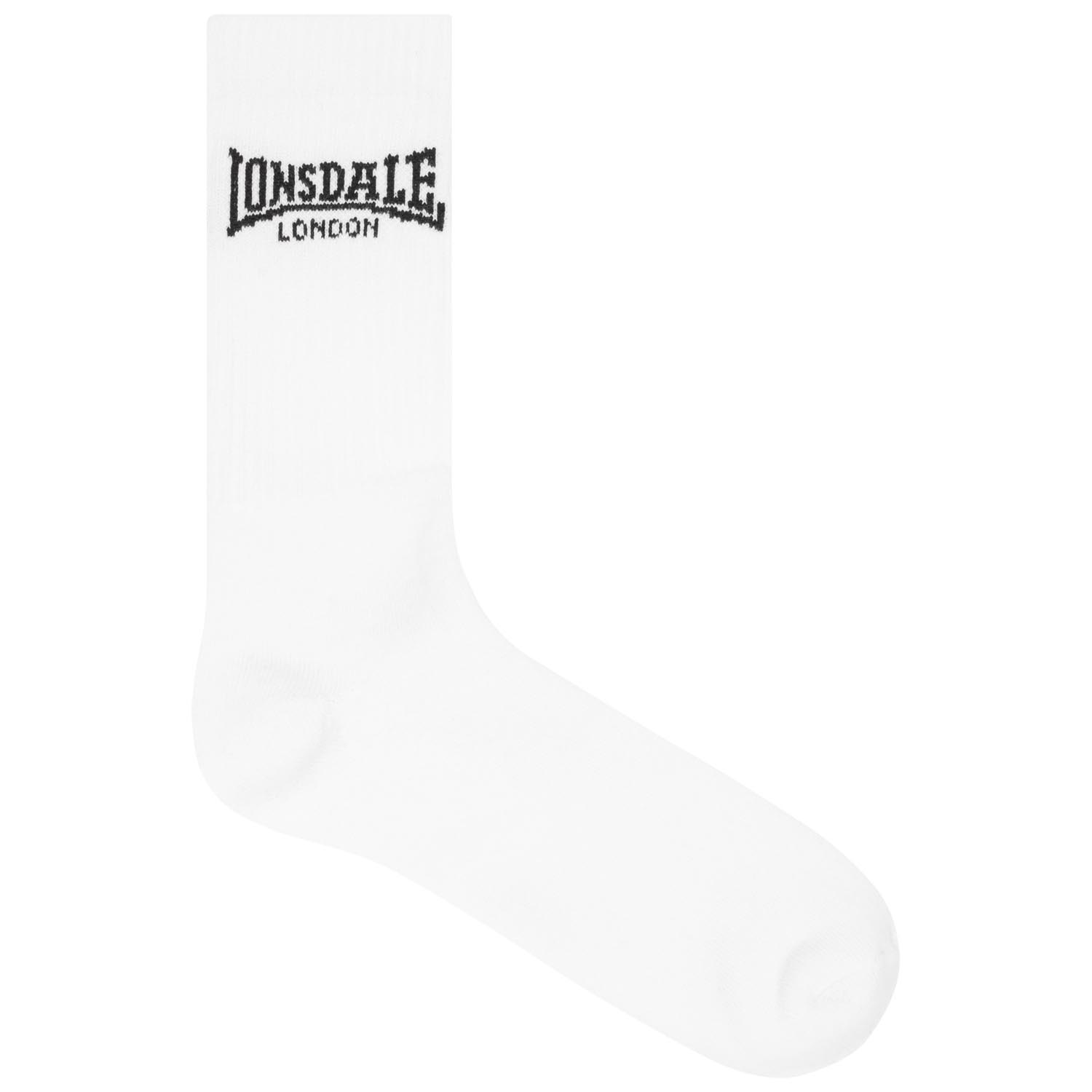 Lonsdale Socks, Gilbert, white-black, 39-42