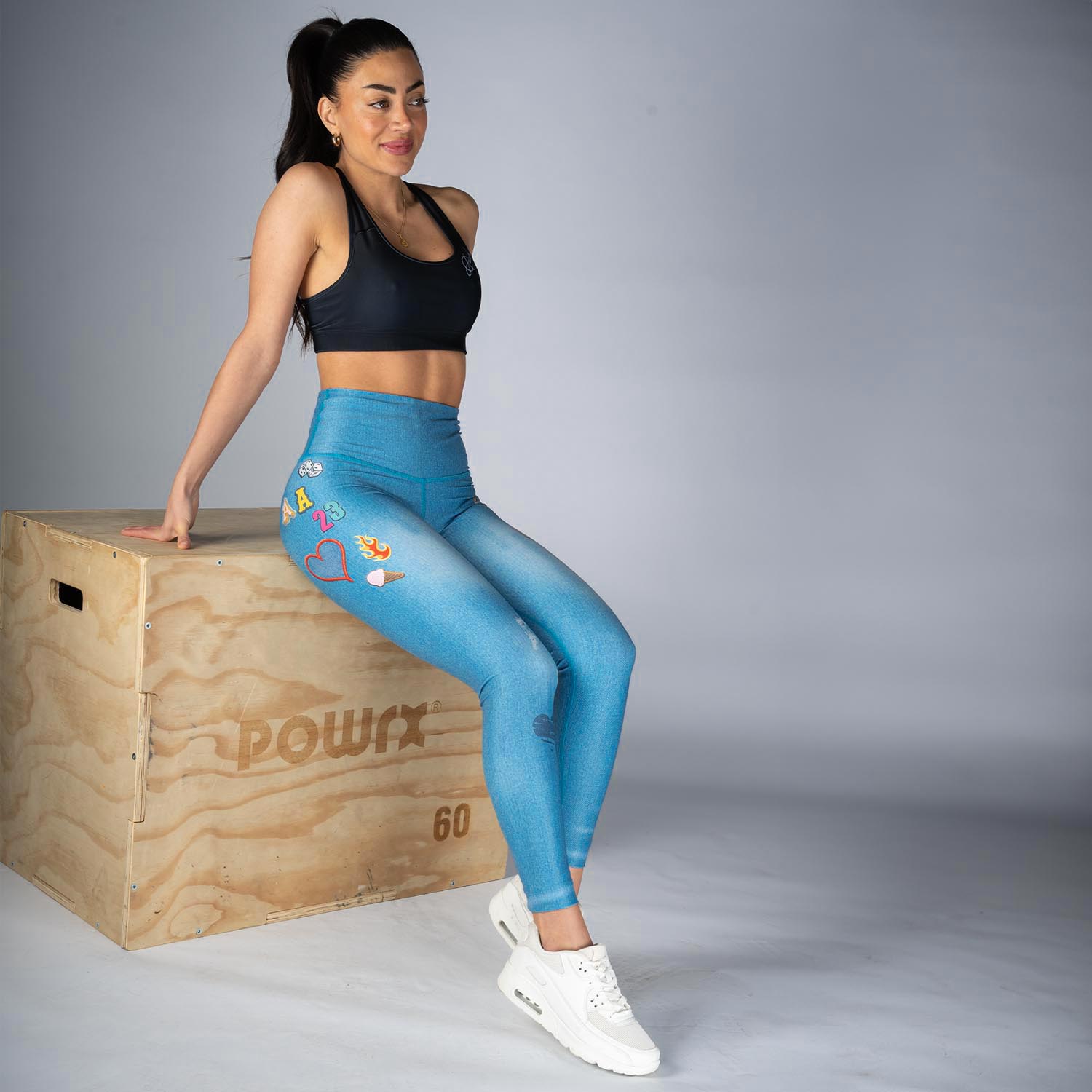 Anarchy Apparel Compression Leggings, Denim, S
