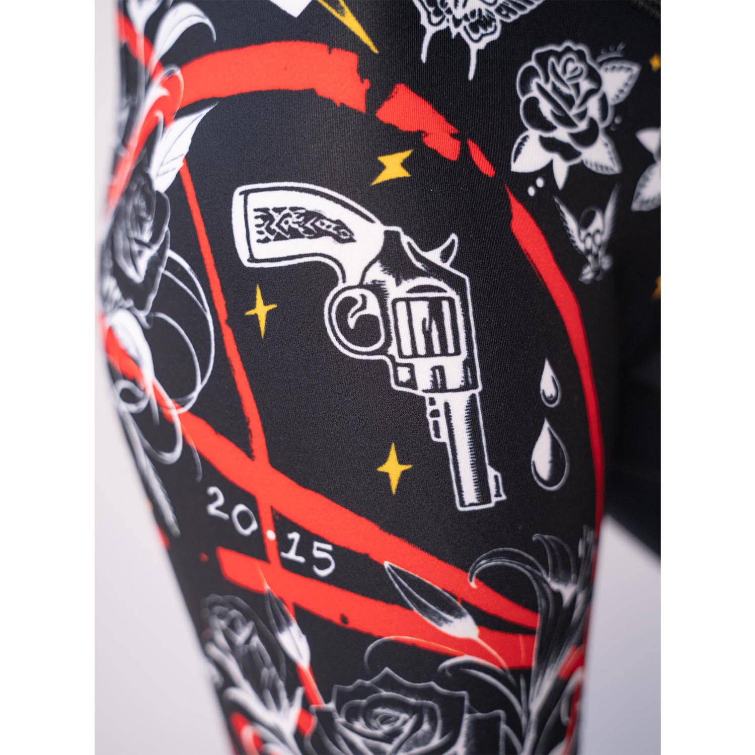 Anarchy Apparel Compression Leggings, Inked Athletica Black, S