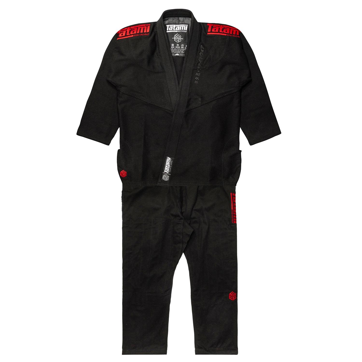 Tatami BJJ GI, Estilo Black Label, black-red, A1