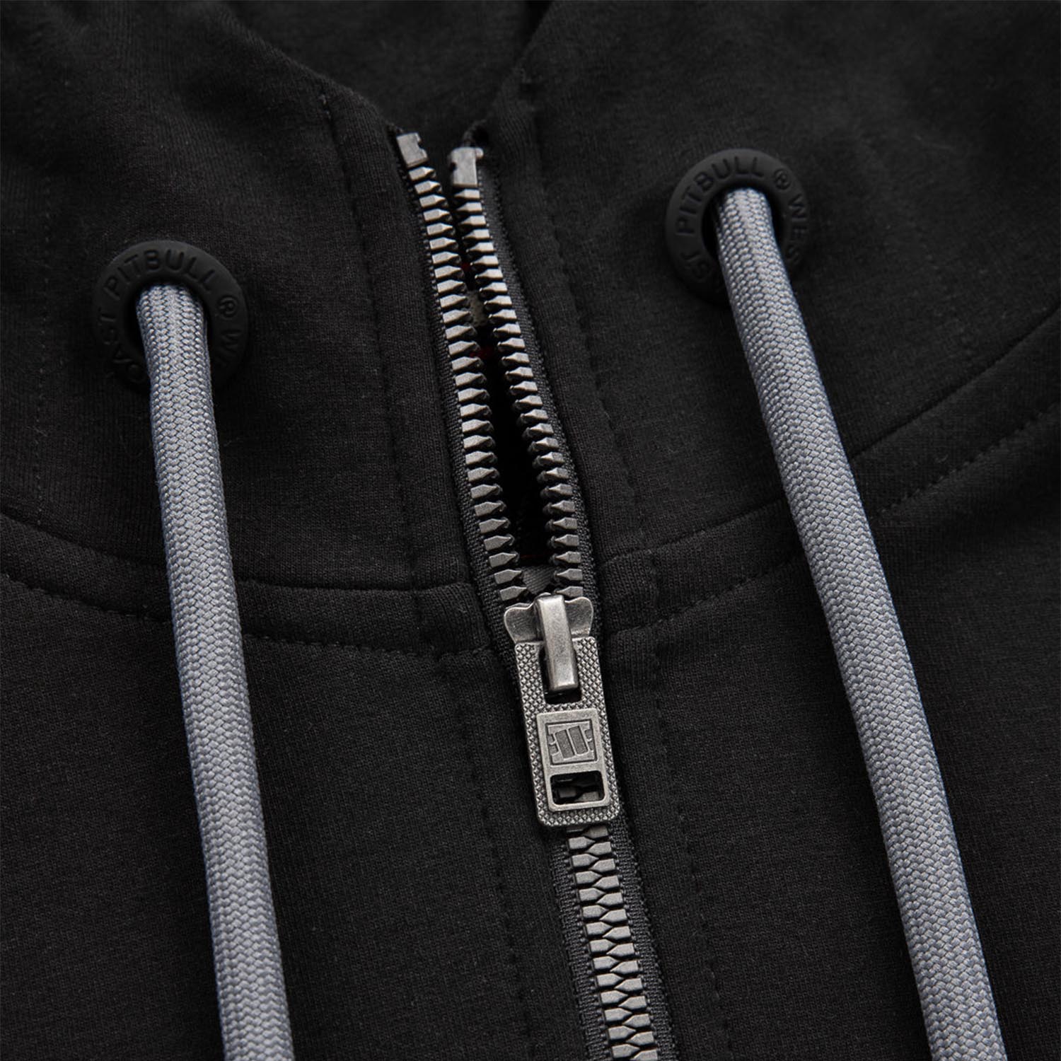 Pit Bull West Coast Zip Hoody, French Terry Reno, schwarz, XXXL