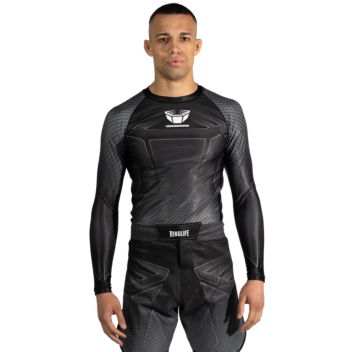 RINGLIFE Rashguard, L/S - Octaring 2.0 schwarz-grau XL
