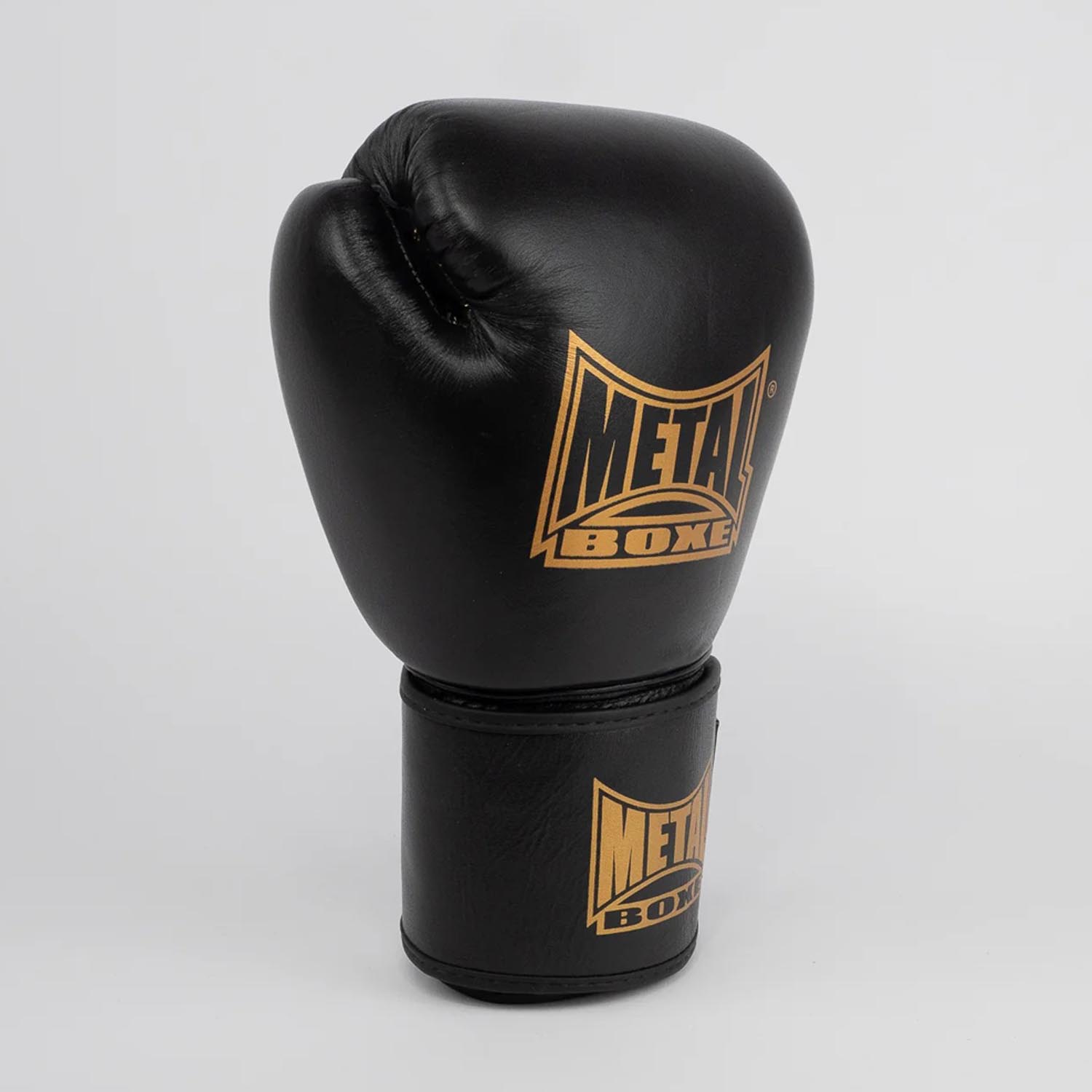 Metal Boxe Boxing Gloves, Thai, black-gold, 16 Oz