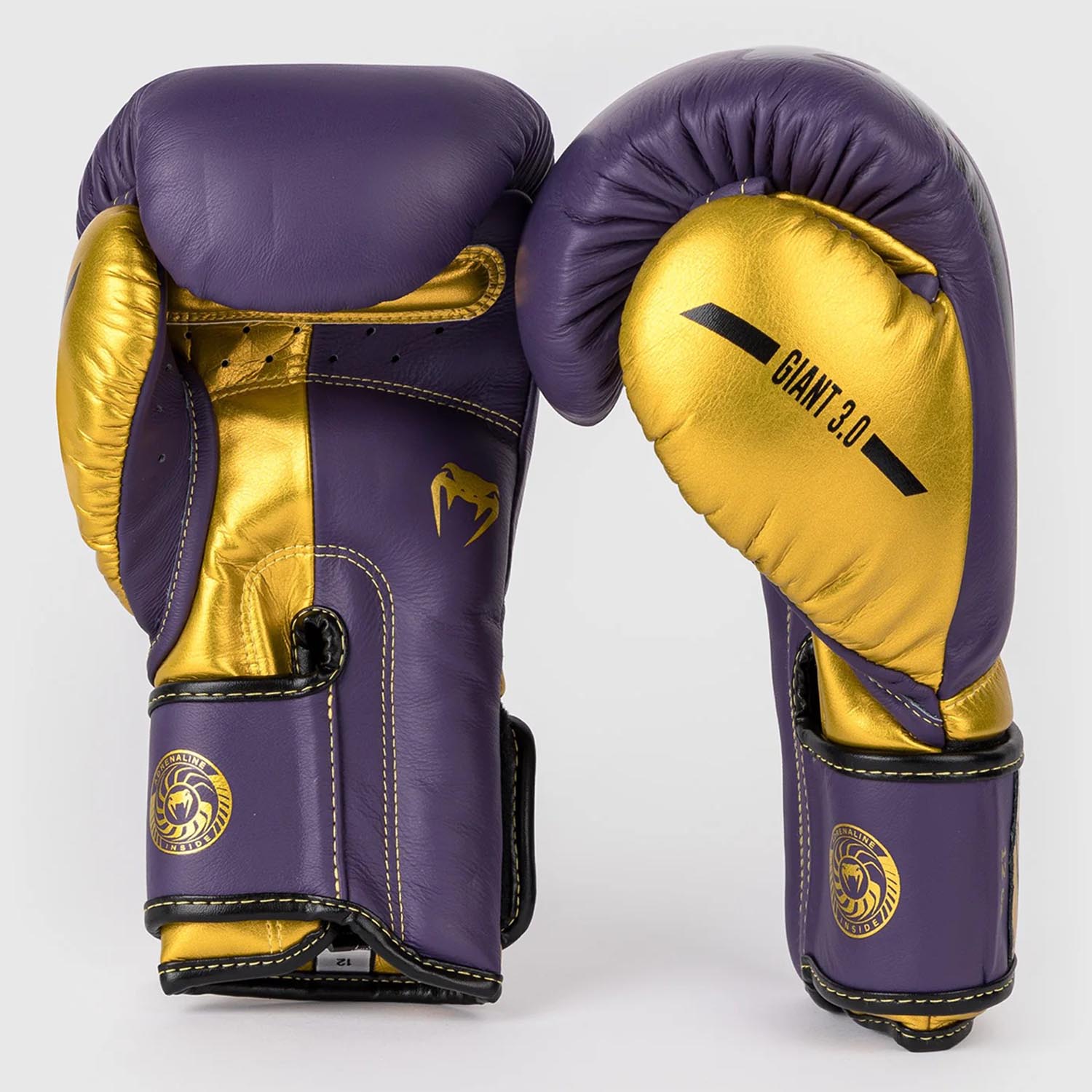 VENUM Boxing Gloves, Giant 3.0, Nappa Leather, purple-gold, 16 Oz