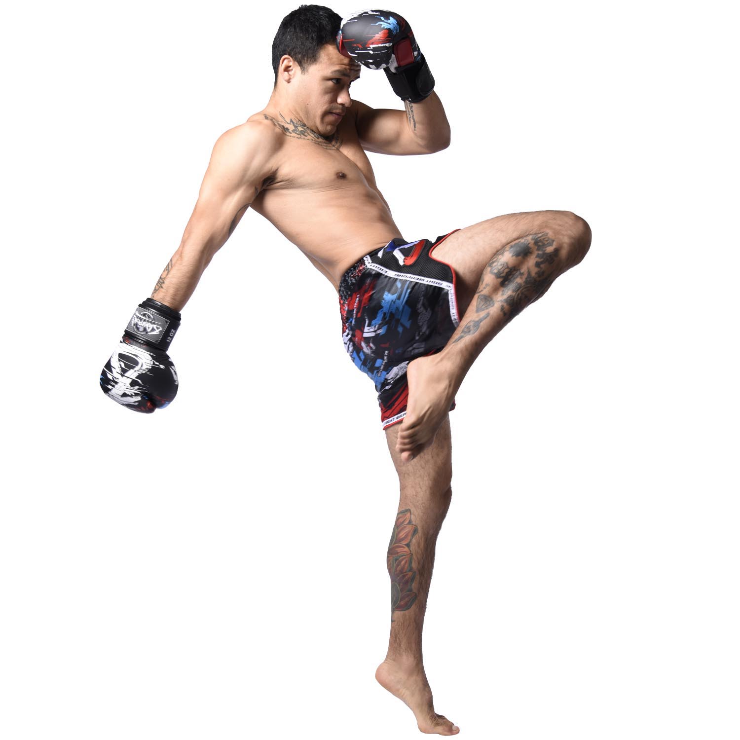 8 WEAPONS Muay Thai Shorts, Cut like a Blade 2.0, black, M