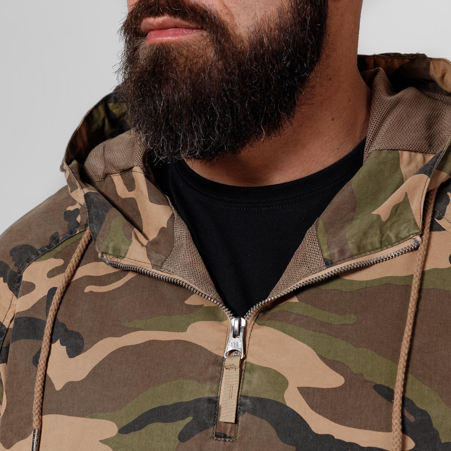 Pit Bull West Coast Jacket, Bassmore, Washed Cotton Hooded, camo, XXL