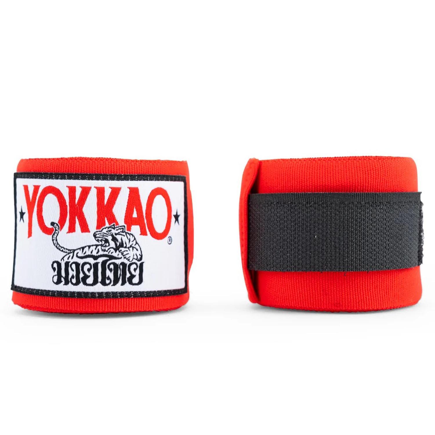 YOKKAO Handwraps, semi-elastic, 4 m, red