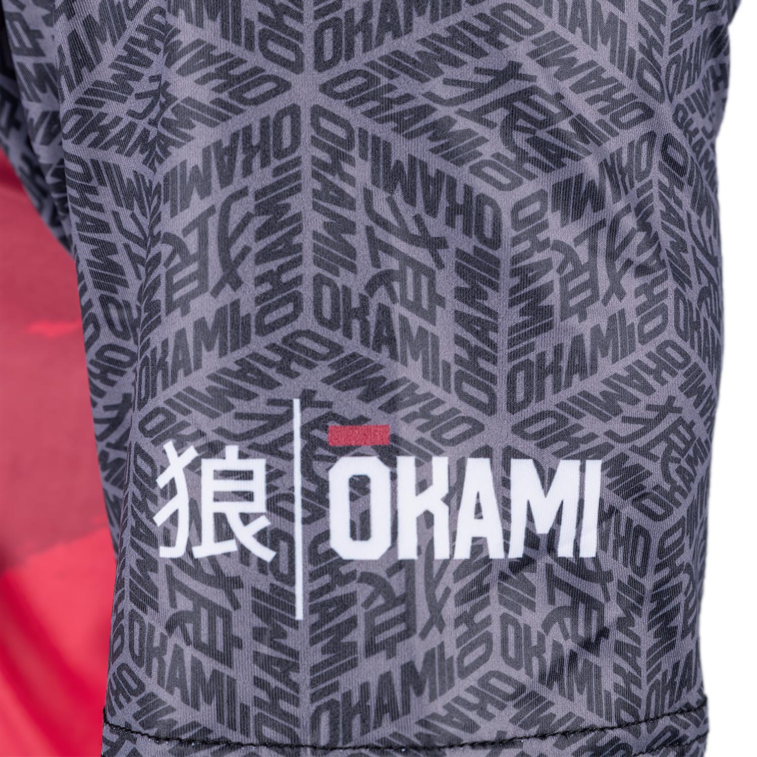 OKAMI Functional T-Shirt, Cube, rot-grey-white, S