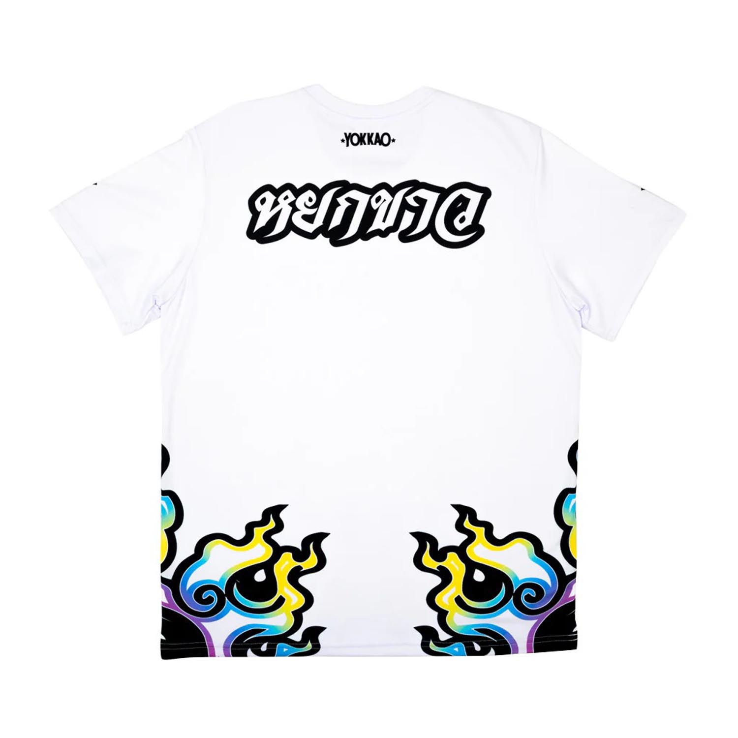 YOKKAO T-Shirt, Flames, white, XXL