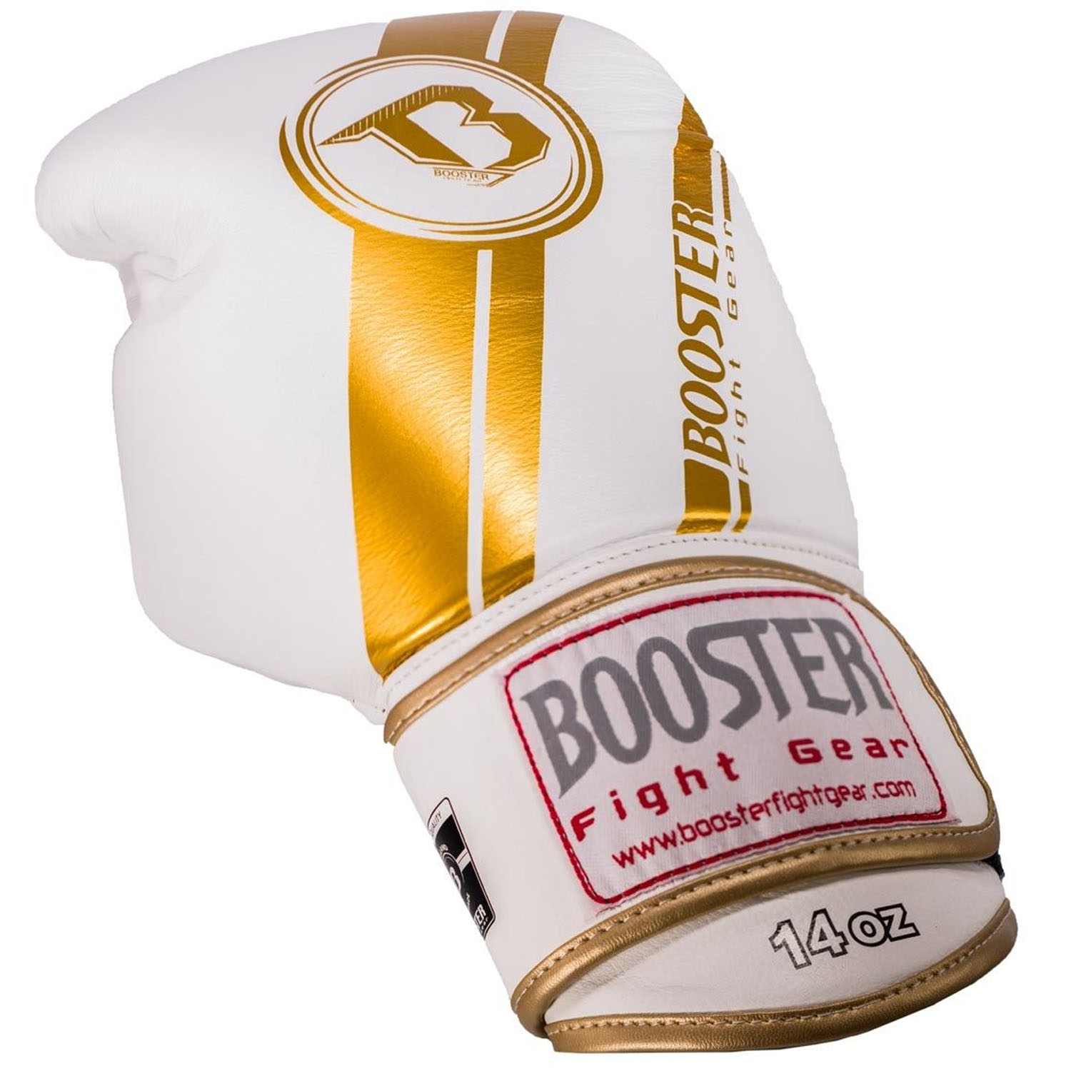 Booster Boxing Gloves, BGL V3, white-gold, 12 Oz