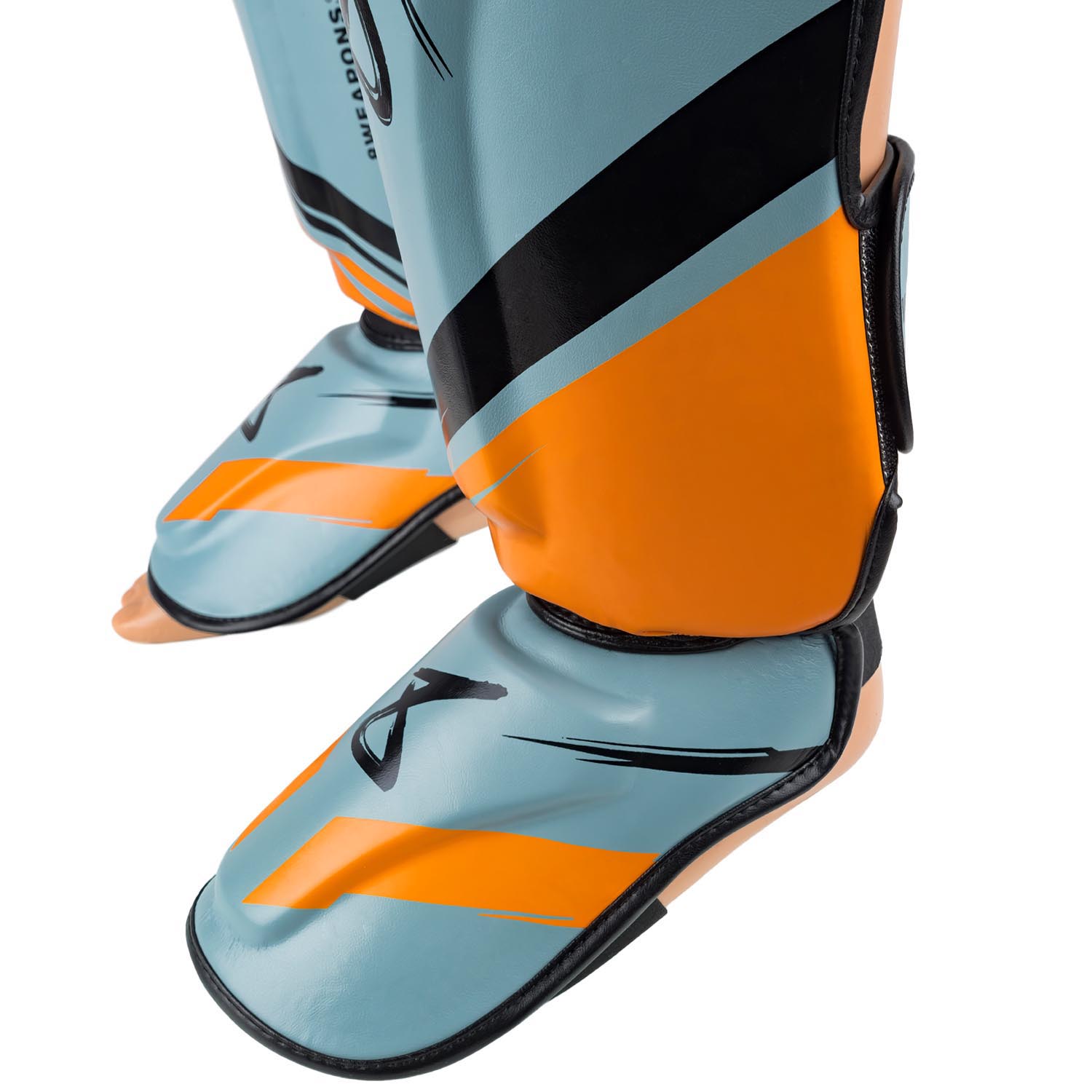 8 WEAPONS Shin Guards, Shift, ice-grey-orange, XL