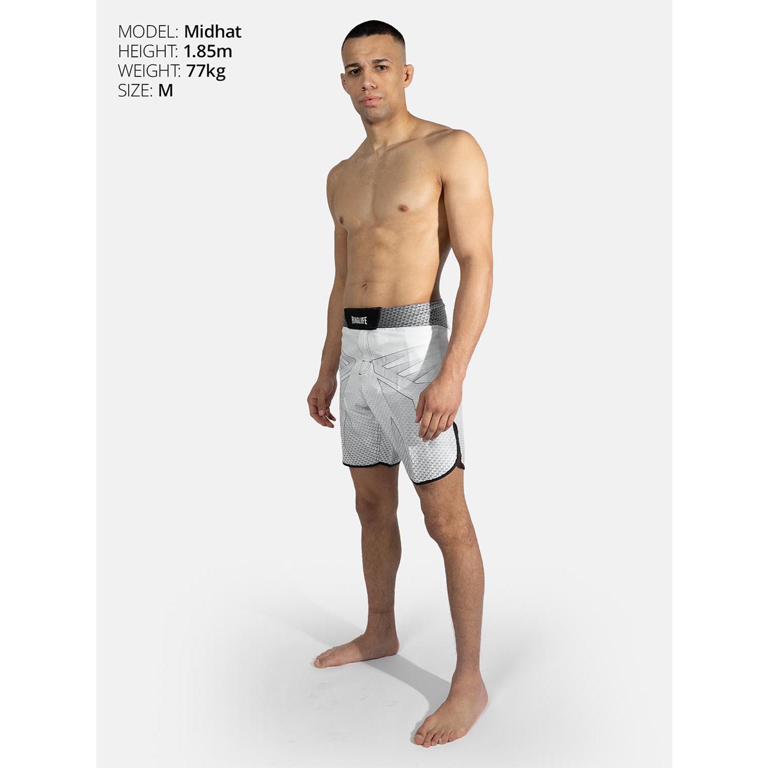 RINGLIFE MMA Shorts - Octaring 2.0 white-black 3XL