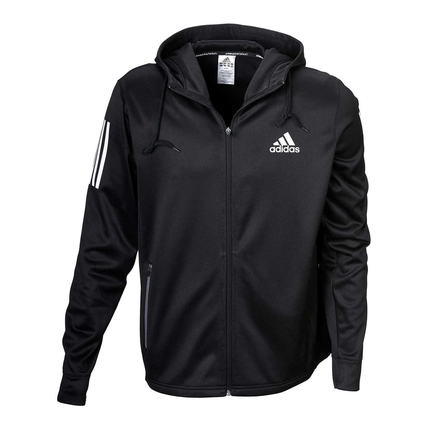 adidas Zip Hoody, Boxwear Tech, schwarz-weiß, S