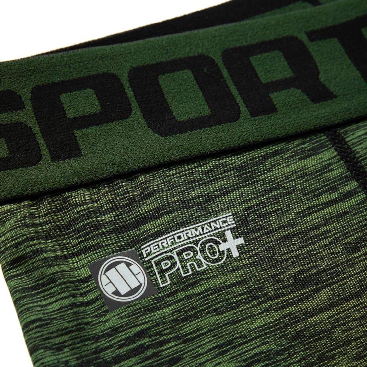Pit Bull West Coast Compression Pants, Performance, Small Logo, dunkelgrün, XXXL