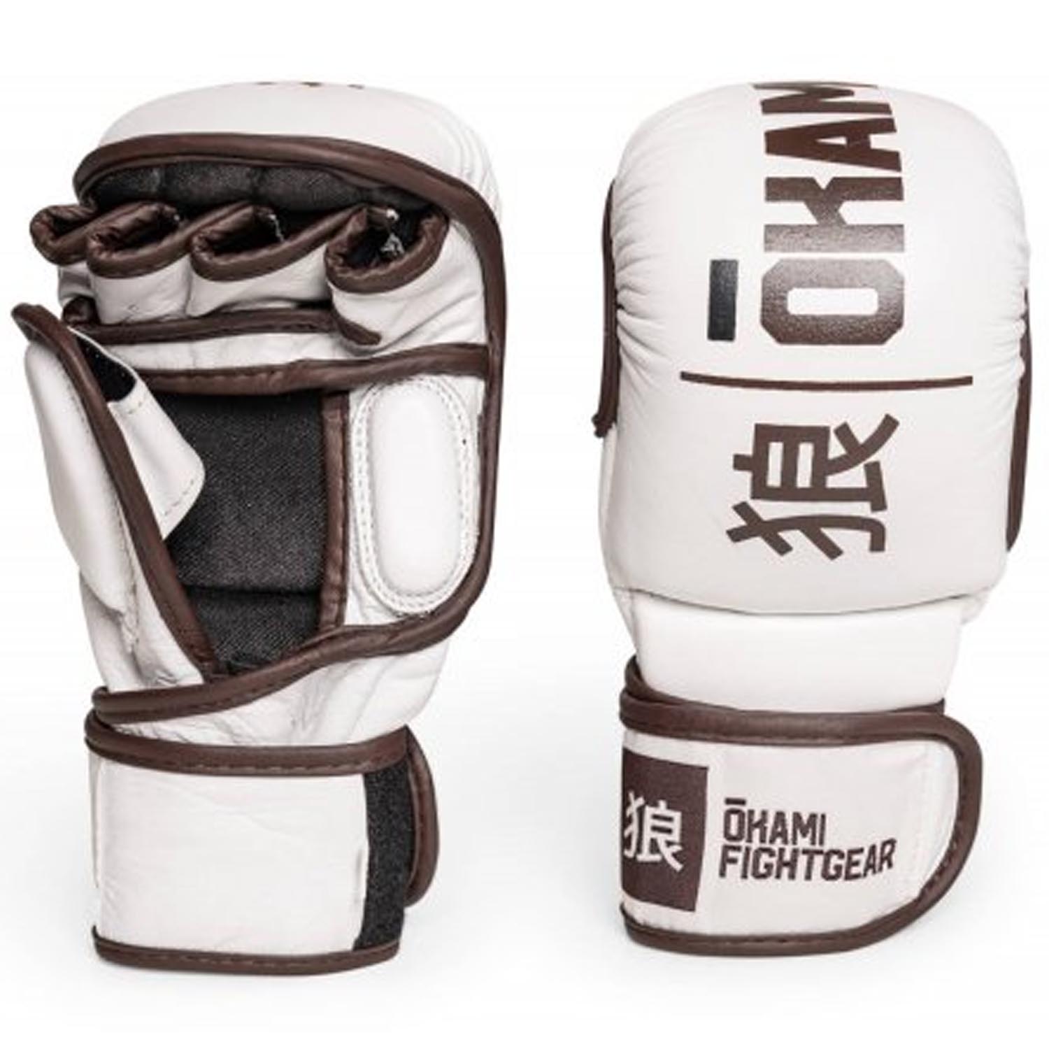 OKAMI MMA Sparring Handschuhe, Hi Pro, weiß, M