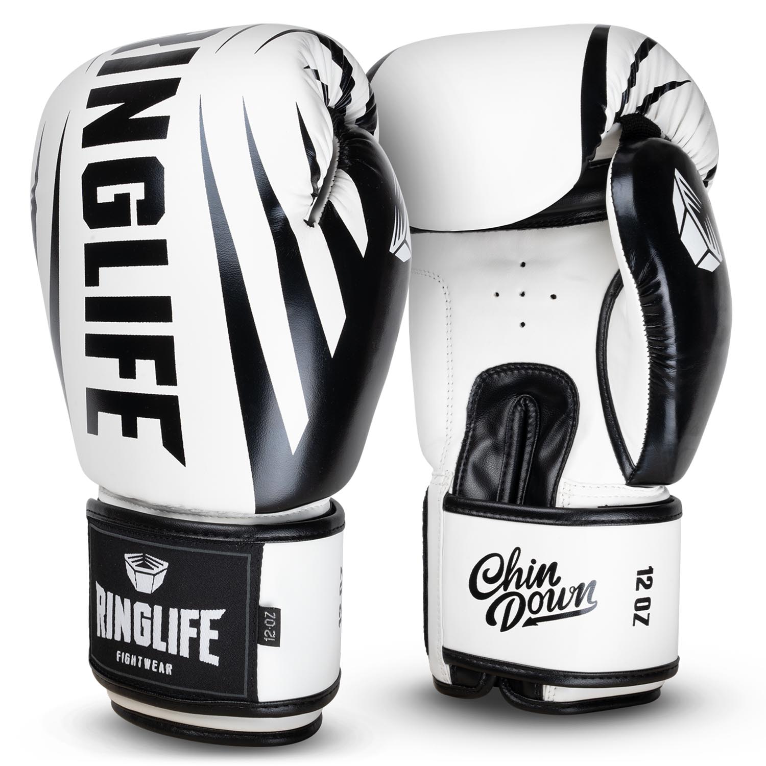RINGLIFE Boxhandschuhe, No.1 weiß-schwarz 14 Oz