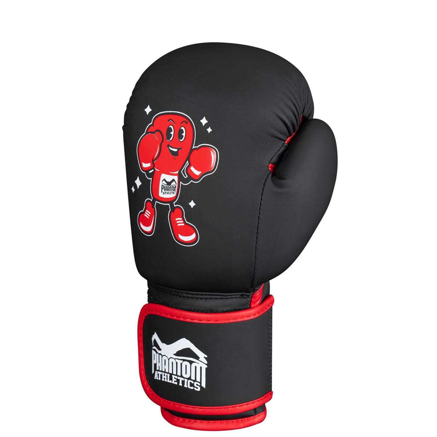 Phantom Athletics Boxing Gloves, Kids, Punchy, black-red, 8 Oz