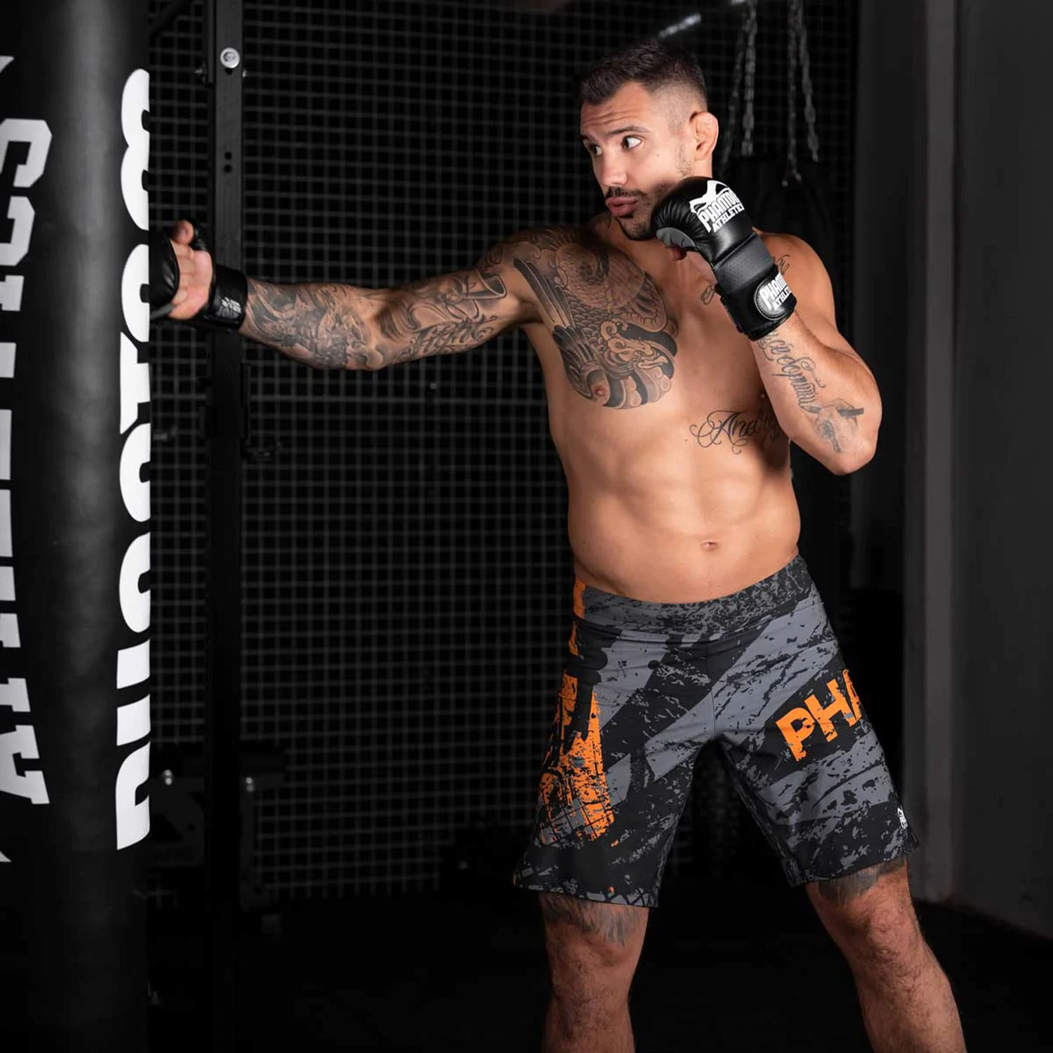 Phantom Athletics MMA Fight Shorts, Flex, Splatter, M