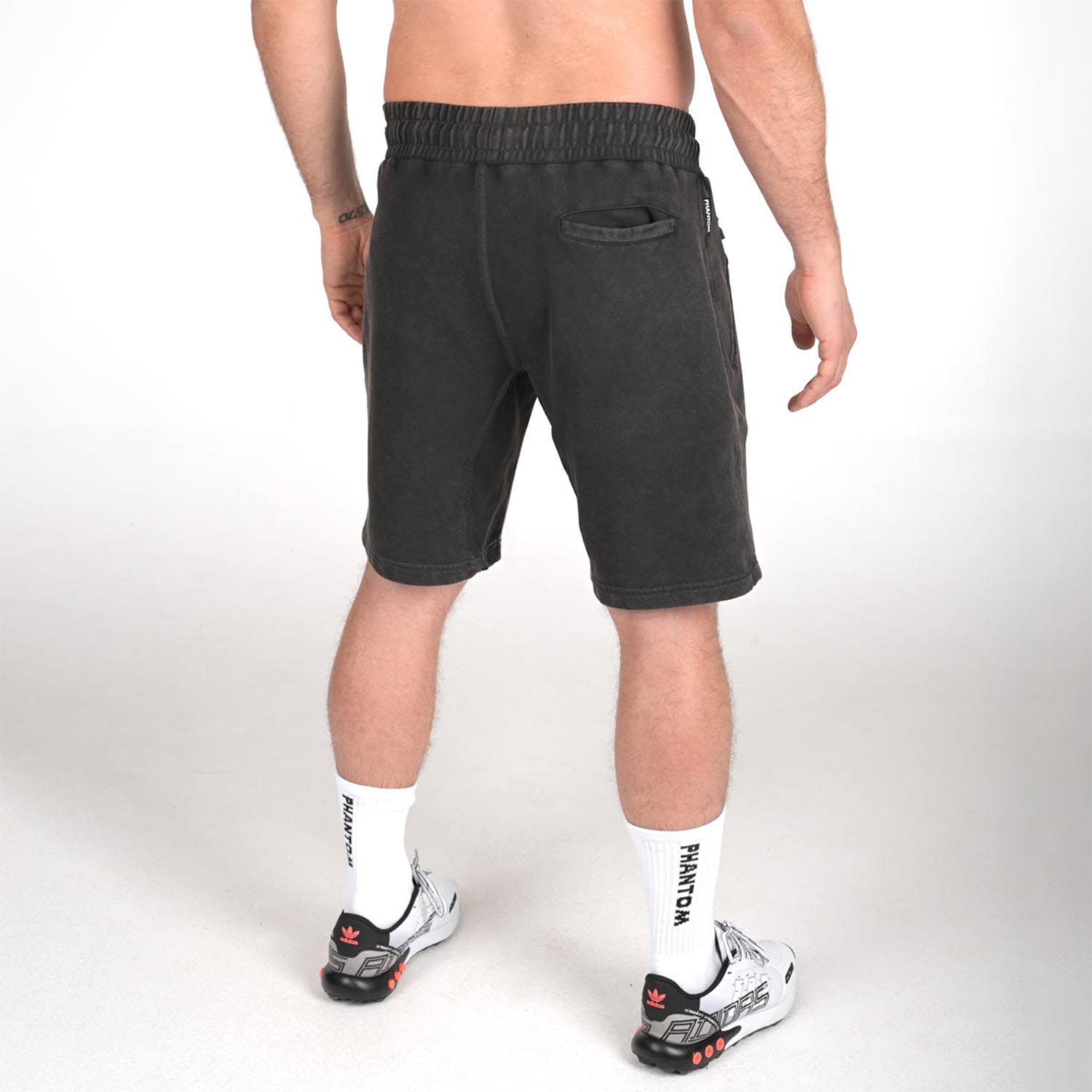 Phantom Athletics Fitness Shorts, Elite Stone Washed, schwarz, S