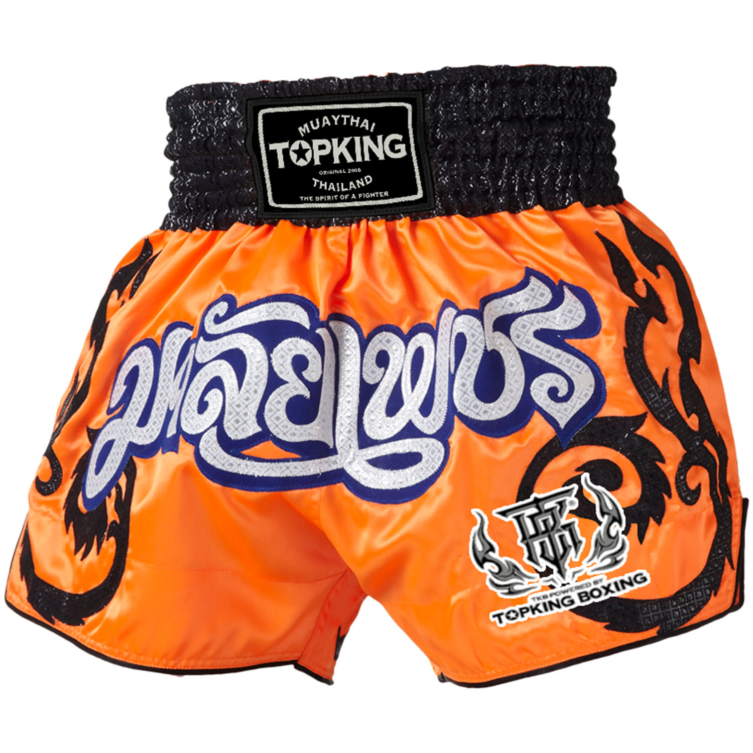 TOP KING BOXING Muay Thai Shorts, TKTBS 055, orange, S