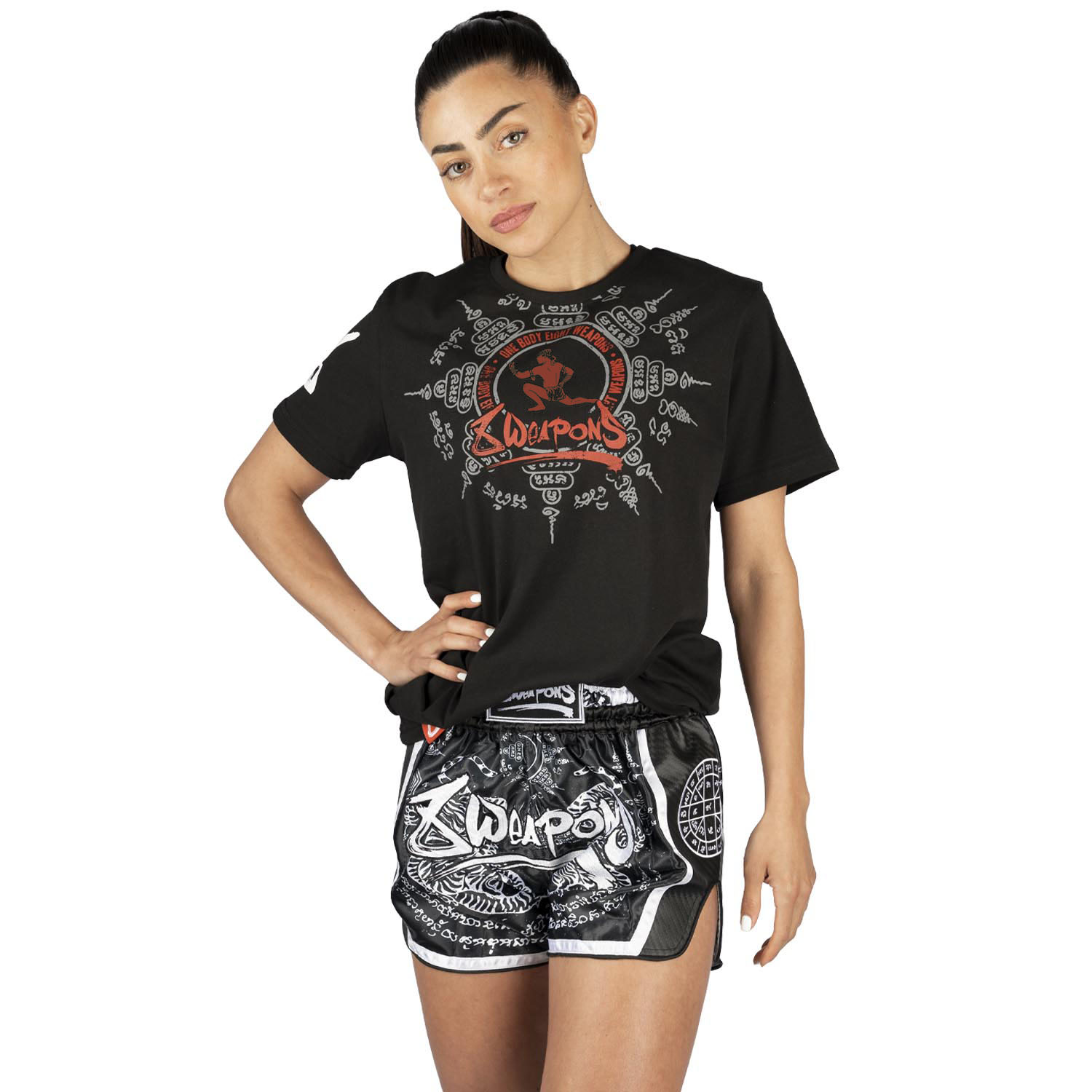 8 WEAPONS Muay Thai T-Shirt, Eight Ways Yant, black, XXL