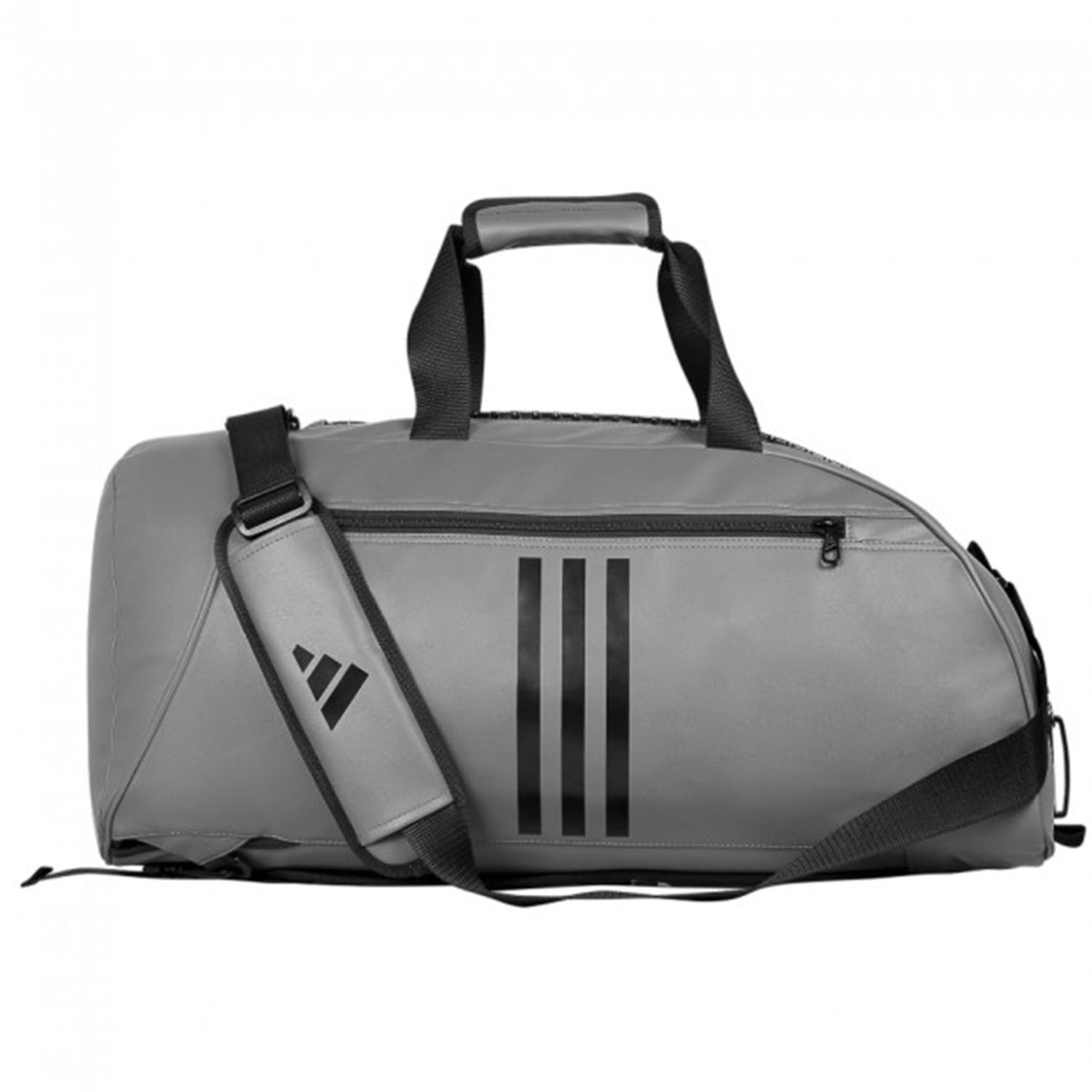 adidas Sporttasche, 2in1 PU, grau-schwarz, S