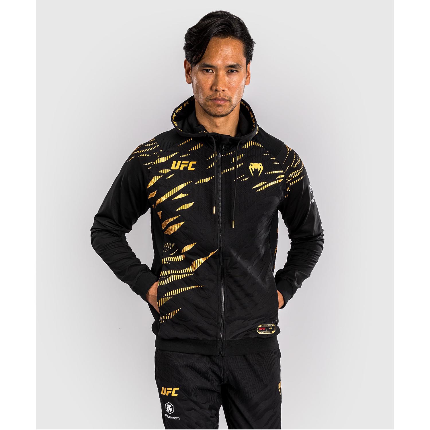 VENUM Zip Hoody, UFC Fusion Authentic Fight Night Champion, schwarz-gold, XXL