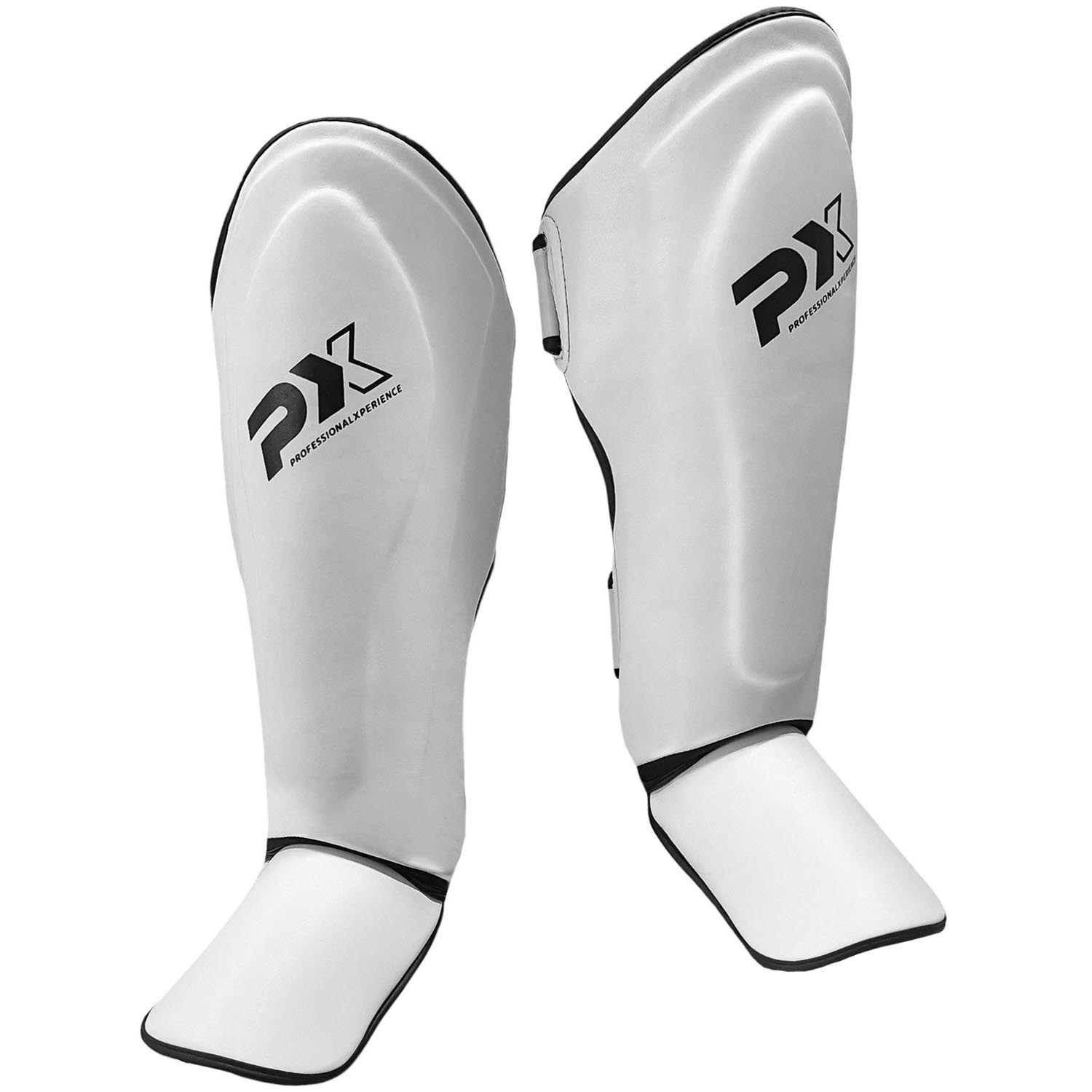 PX Shin Guard, Fight Pro, white-black