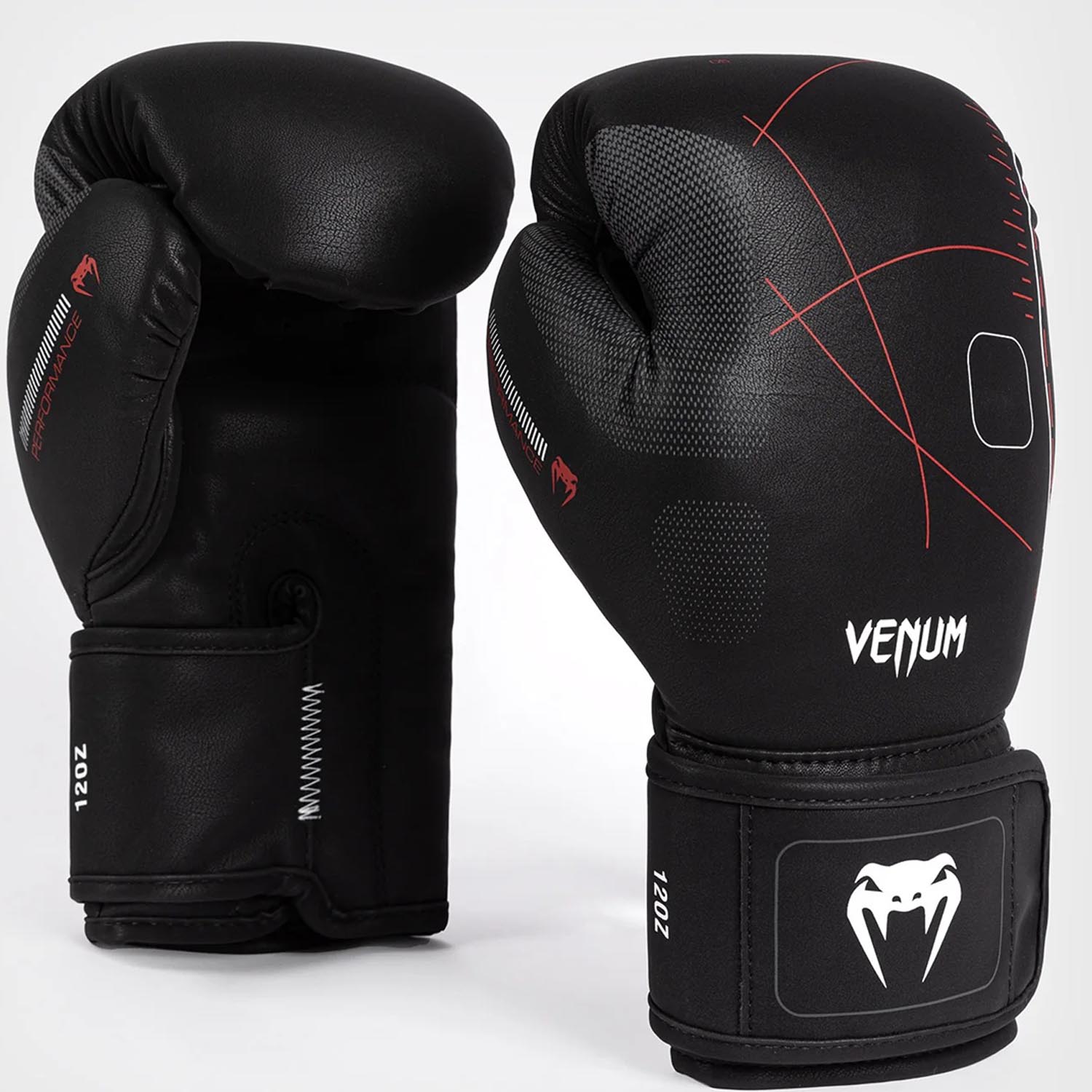 VENUM Boxing Gloves, Tactical XT, black-red, 16 Oz