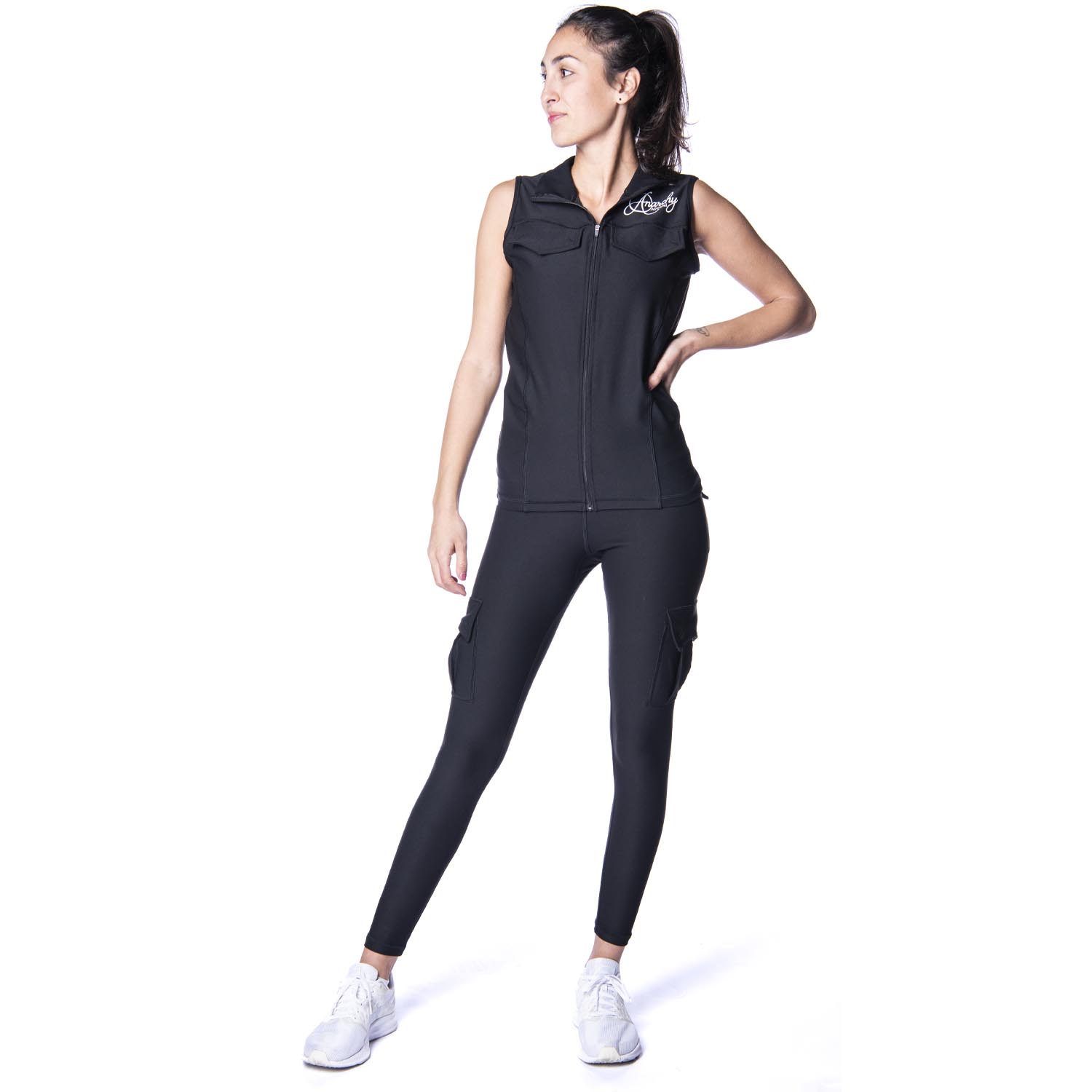 Anarchy Apparel Vest, Confidence Army, black, XS