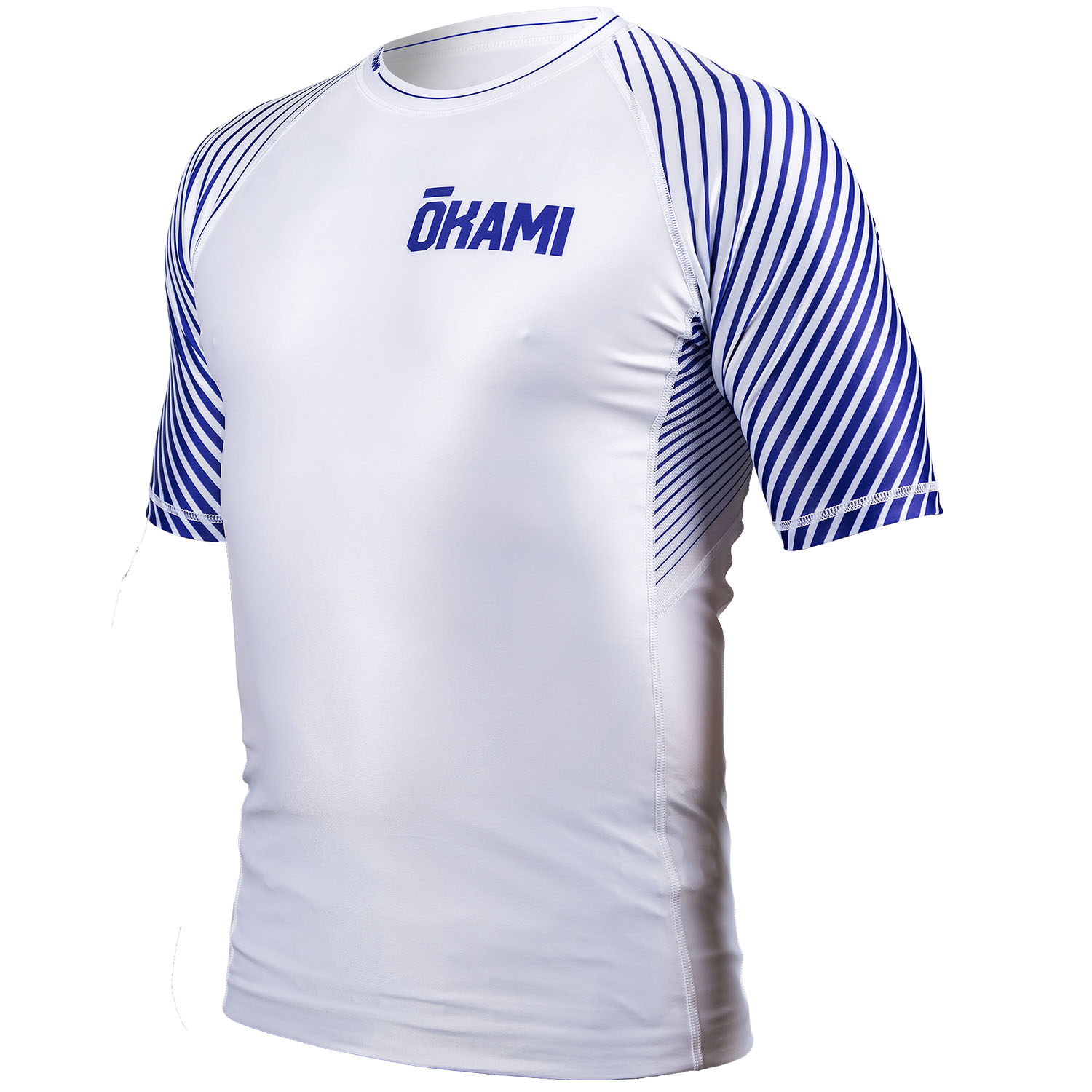 OKAMI Rashguard, S/S, Big Kanji, white, XL