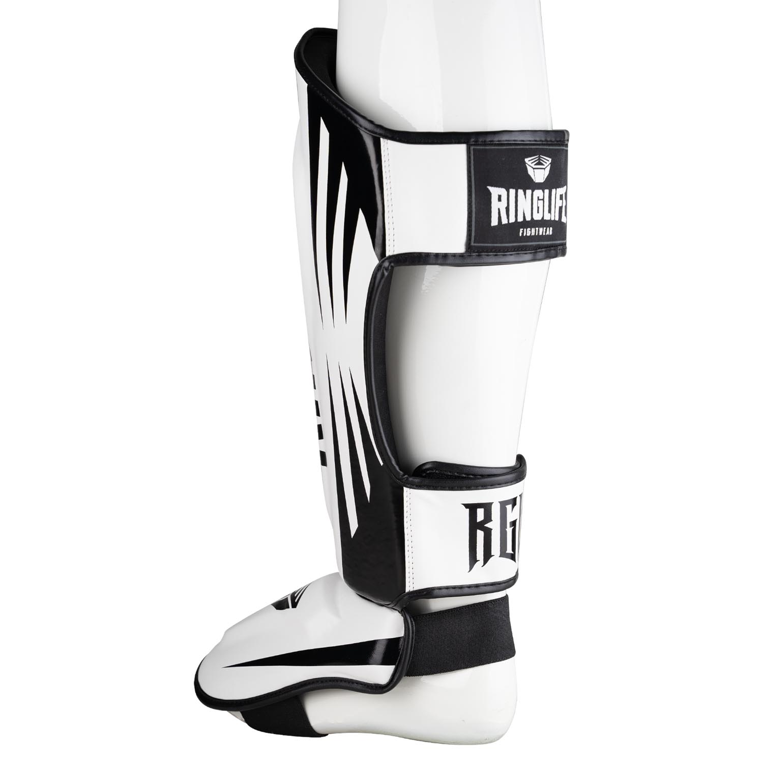 RINGLIFE Shin Guards - No.1 white-black XL