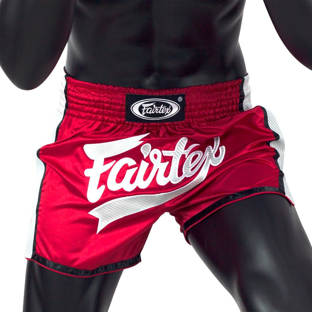 Fairtex Muay Thai Shorts, BS1704, red-white, S