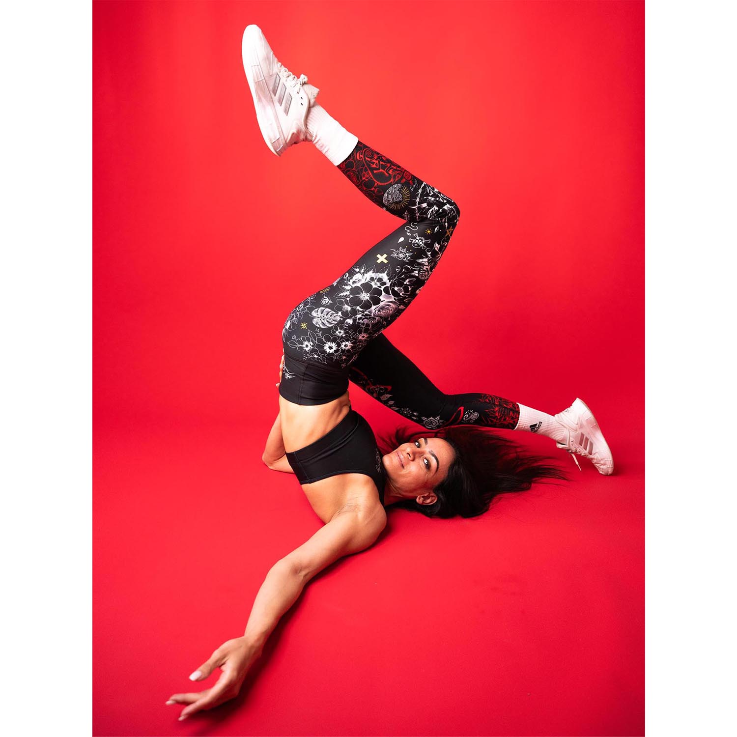 Anarchy Apparel Compression Leggings, Inked Athletica Black, S
