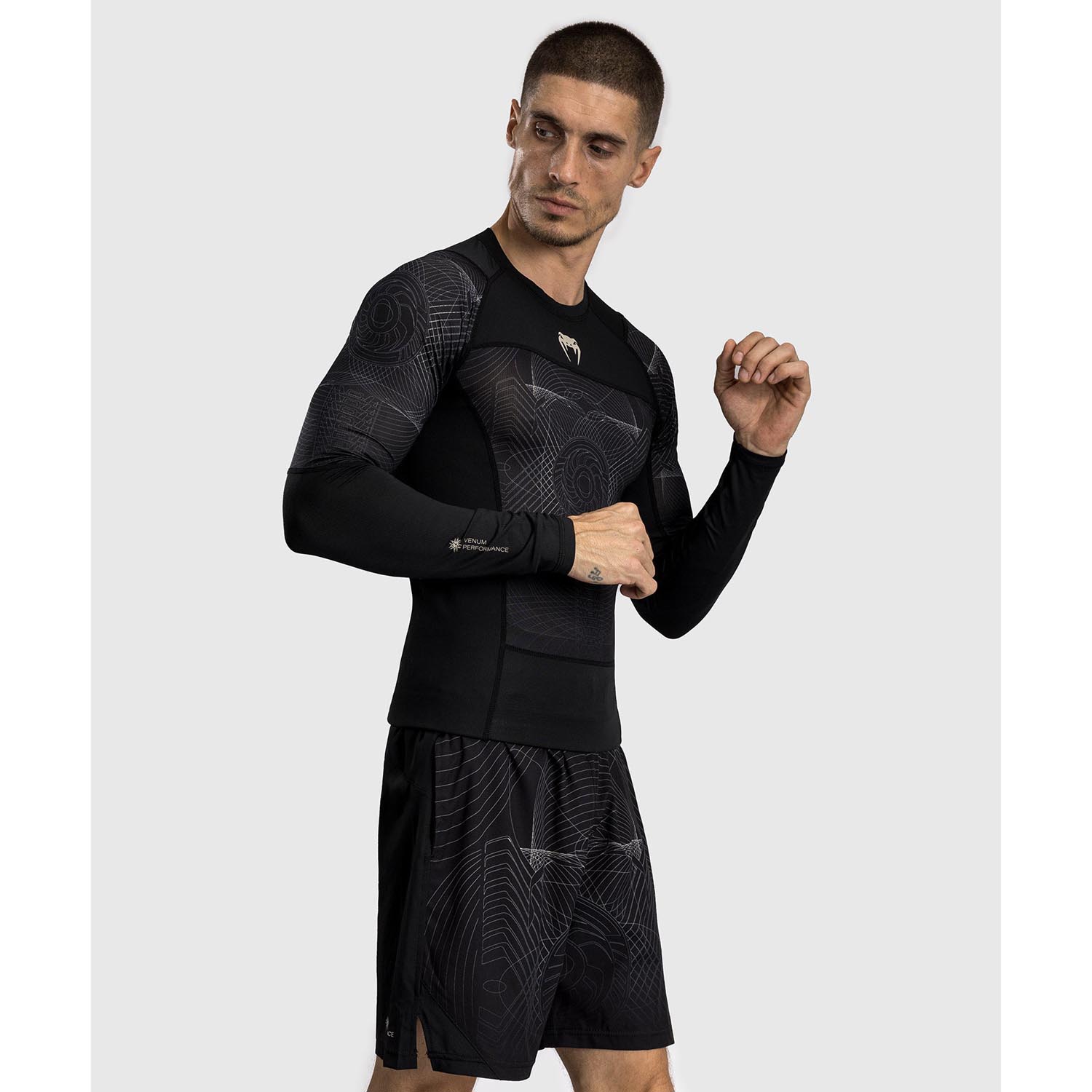 VENUM Rashguard, L/S, G-Fit Air, black-beige, XXL