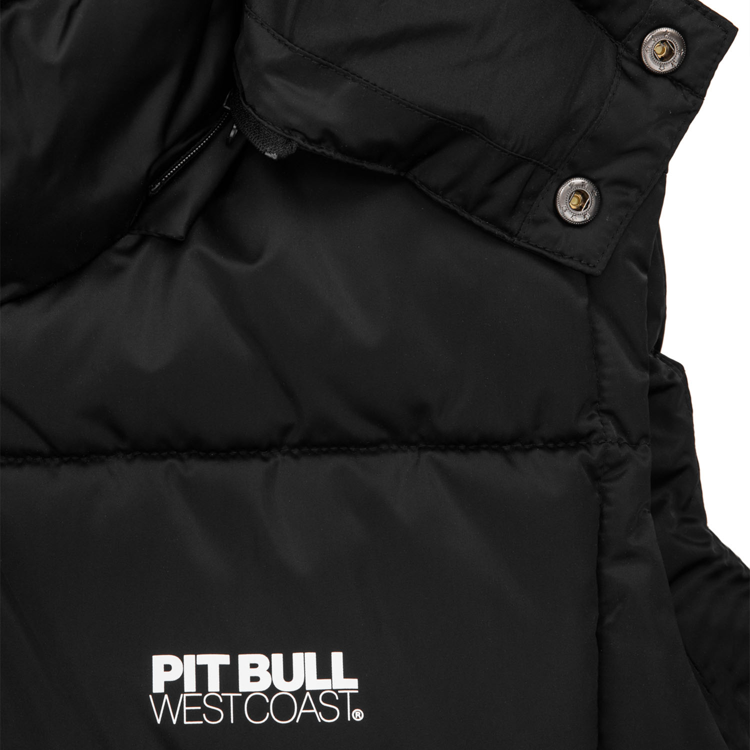 Pit Bull West Coast Vest, Hooded Walpen, black, M