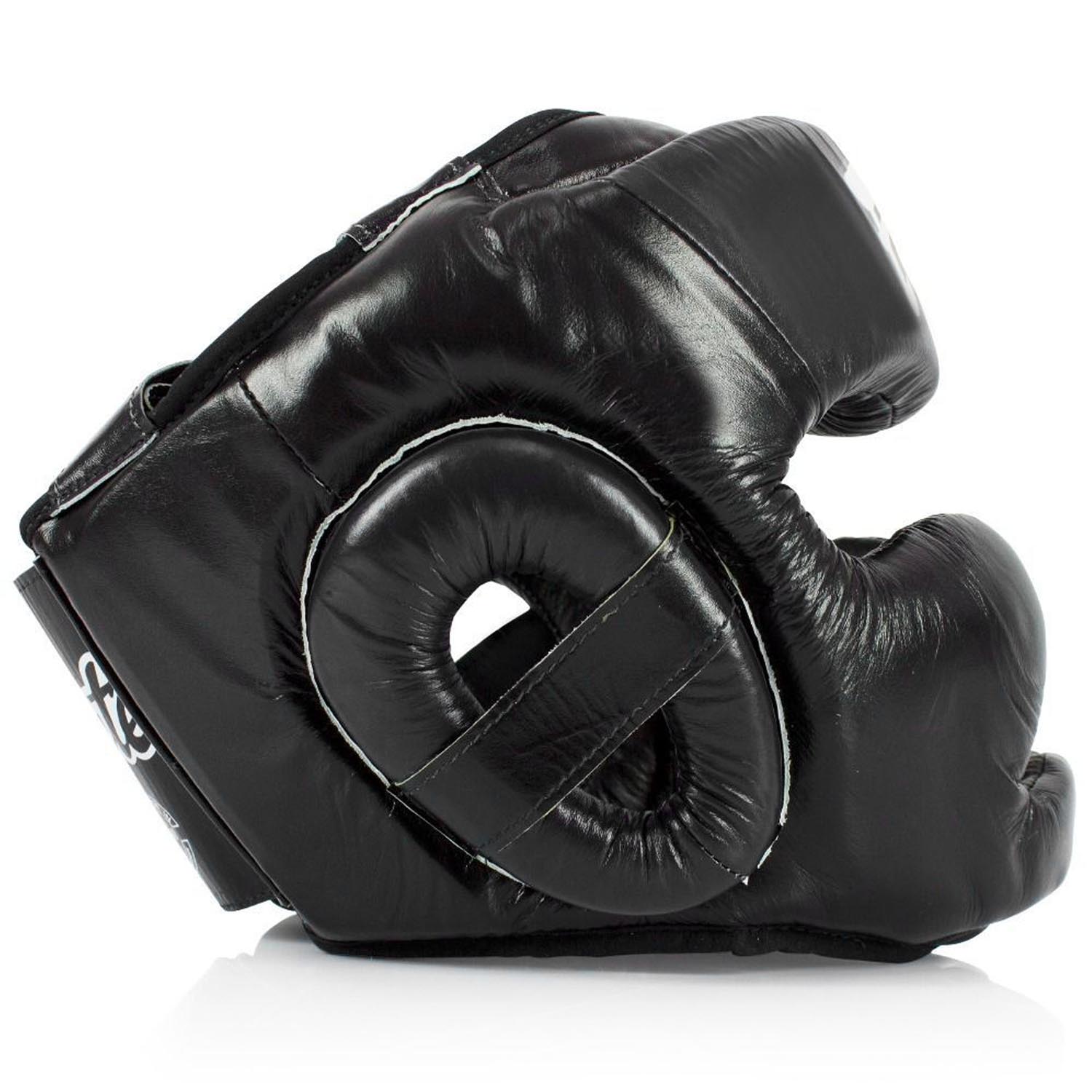 Fairtex Head Guard, HG13L, Diagonal Vision, black, L