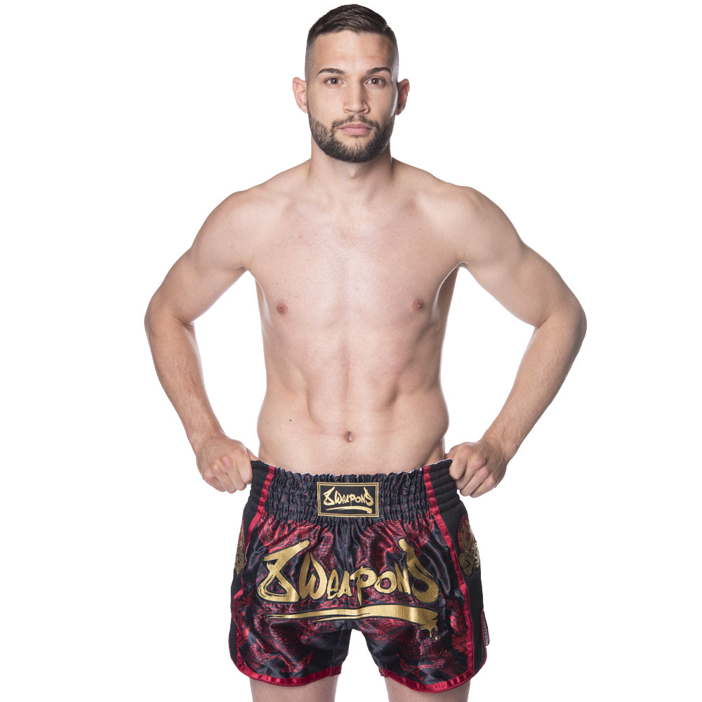 8 WEAPONS Shorts, Sak Yant Naga, black-red, M