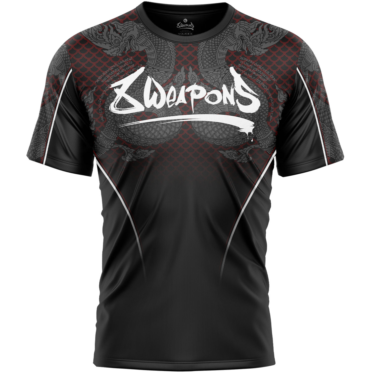 8 WEAPONS Functional T-Shirt, Naga Yant, schwarz-rot, S